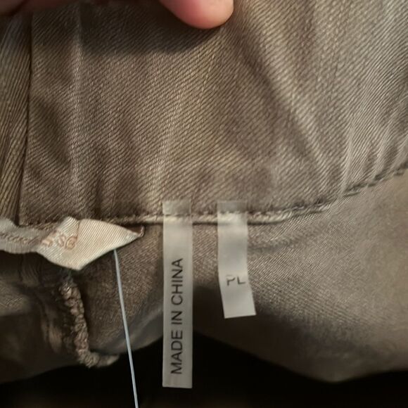 Soft Surroundings Distressed Green Pull-On Pants Contemporary Casual Boho - Picture 13 of 13